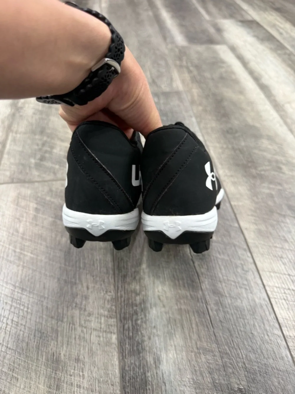 Under‎ Armour Kids Black/White Baseball Cleats